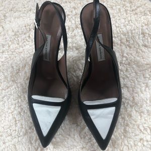 Tabitha Simmons Point Toe Leather Slingback